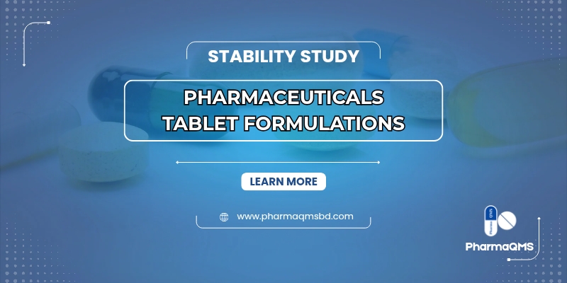 Stability Data for Pharmaceuticals Tablet Formulations - Study Notes
